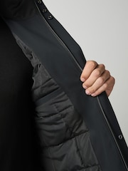 Black Showerproof Four Pocket Hooded Coat - Image 5 of 6