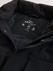 Black Showerproof Four Pocket Hooded Coat - Image 9 of 13