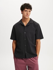 Cotton On Black Riviera Short Sleeve Shirt - Image 1 of 4