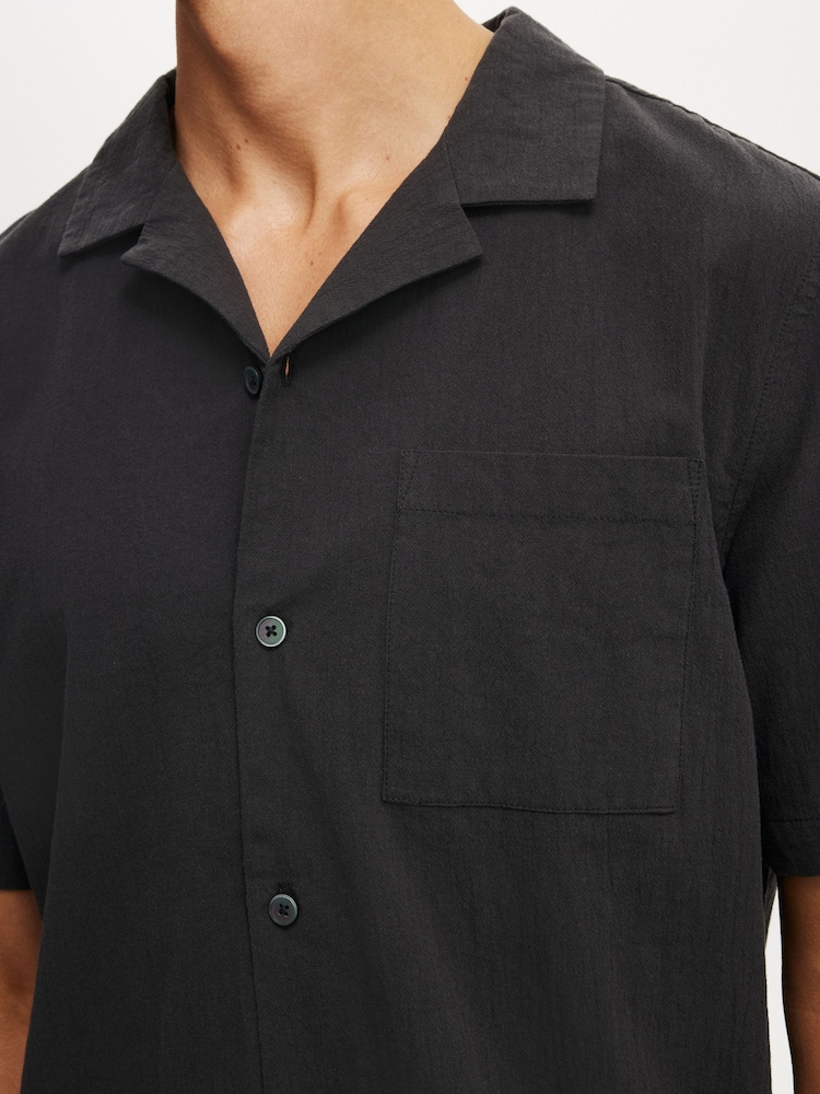 Cotton On Black Riviera Short Sleeve Shirt - Image 4 of 4