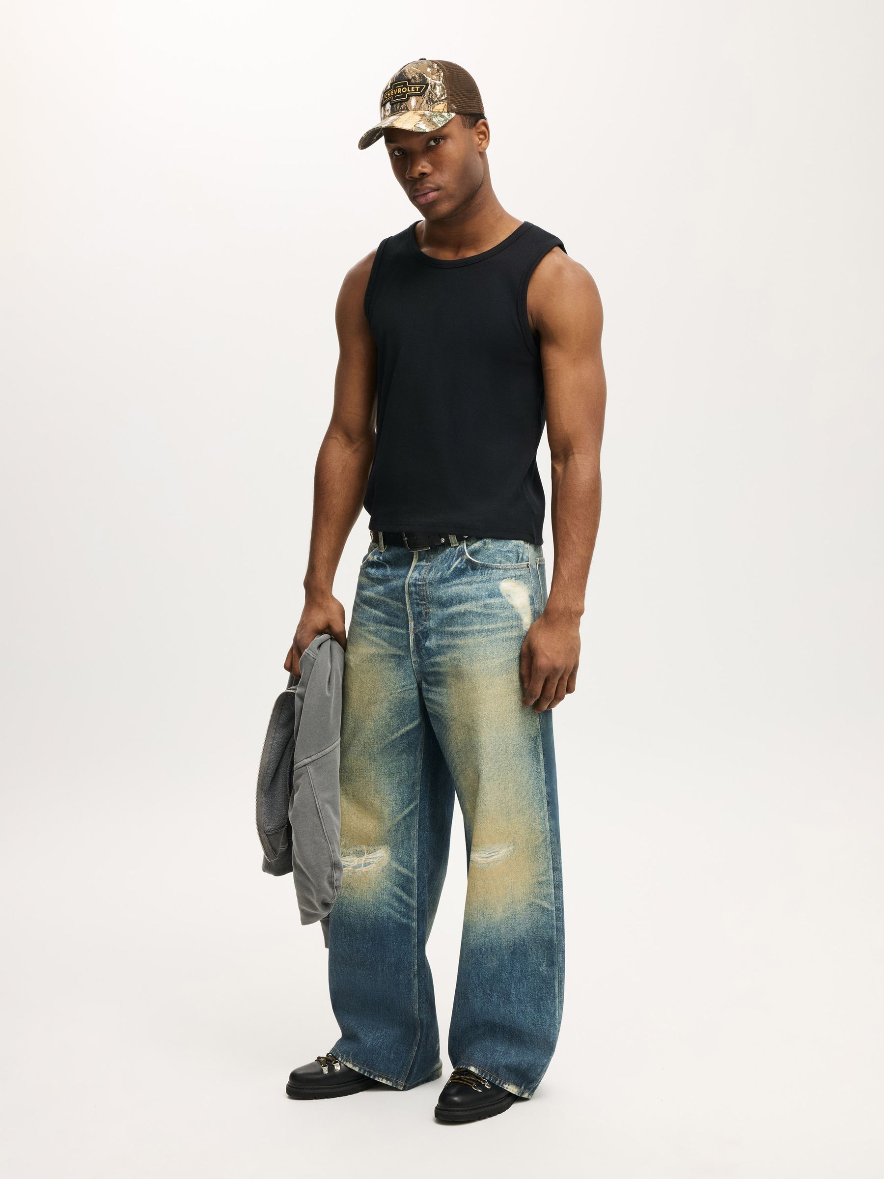 Buy Cotton On Black Rib Tank Top from Next USA