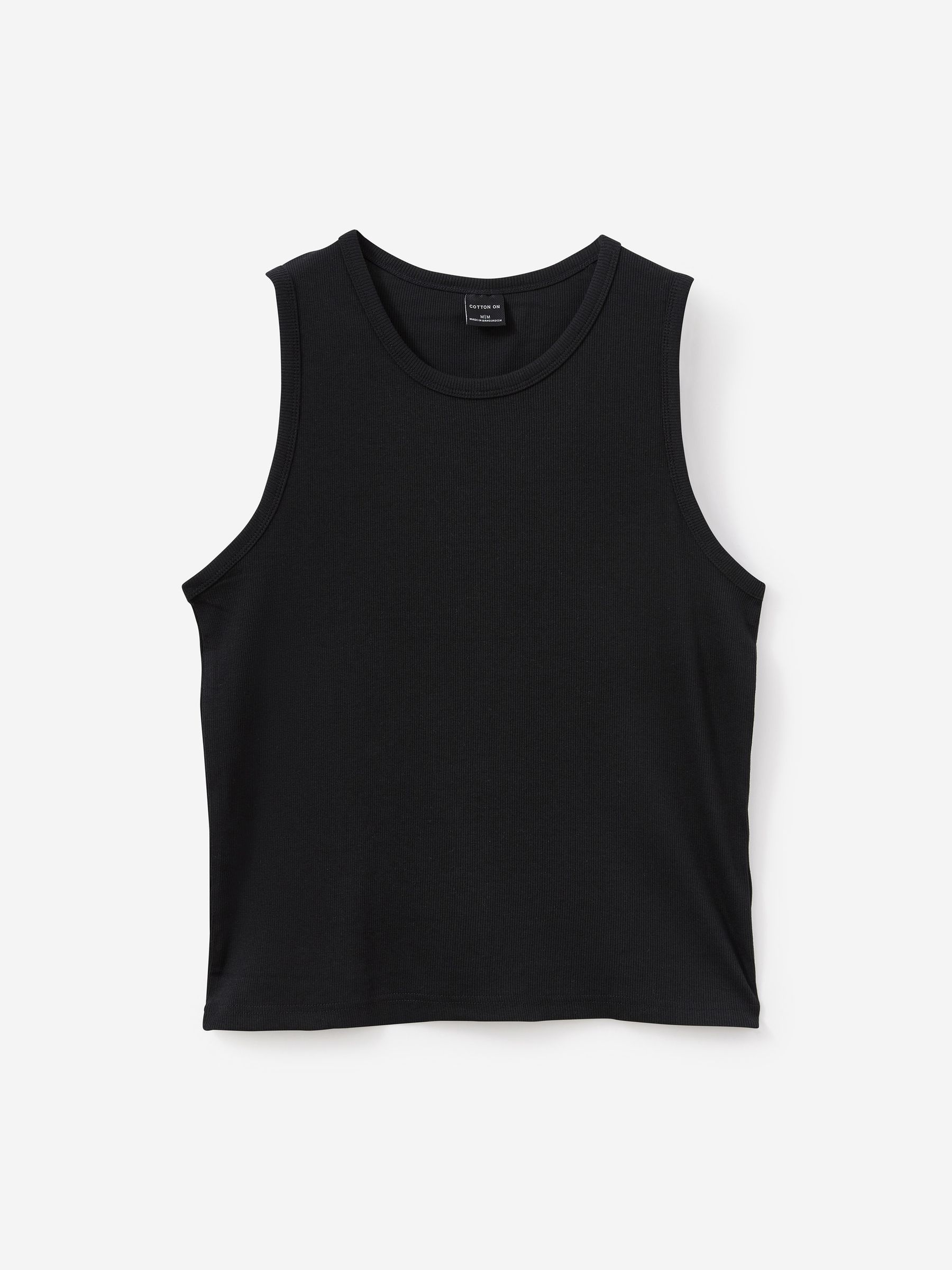 Buy Cotton On Black Rib Tank Top from Next USA