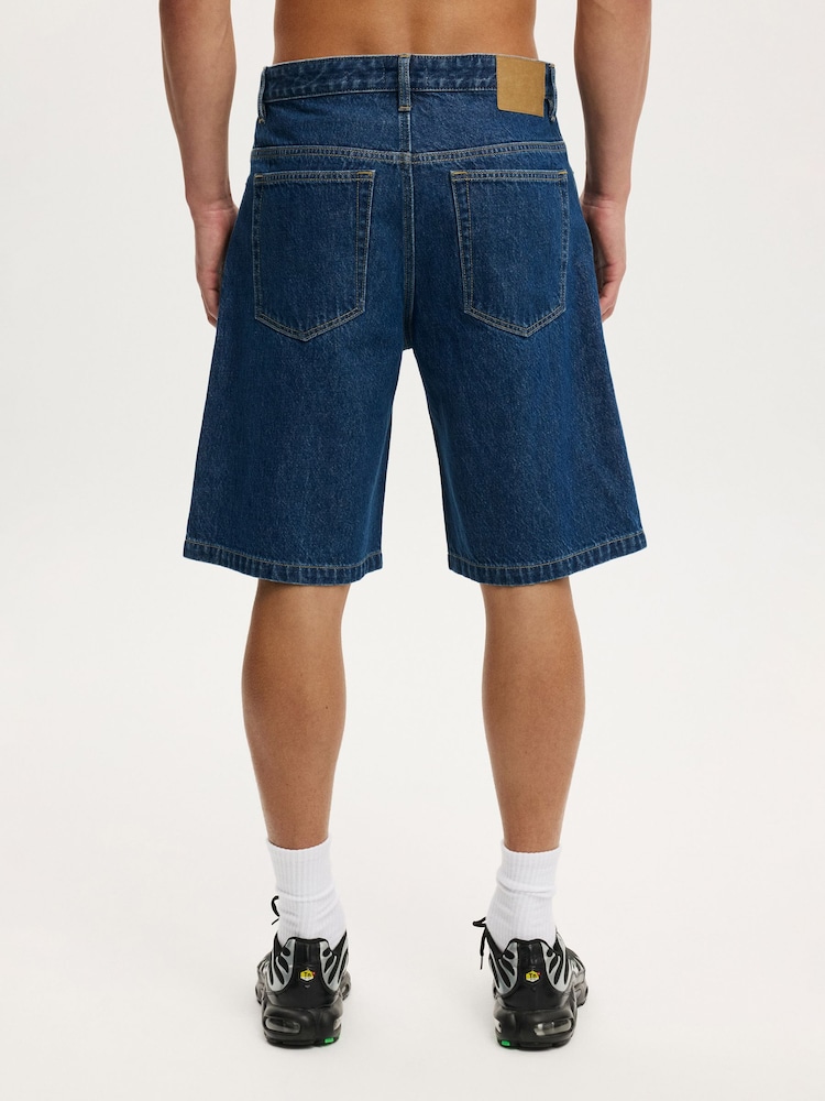 Cotton On Blue Baggy Denim Shorts - Image 2 of 7