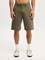 Cotton On Green Baggy Worker Shorts - Image 1 of 7