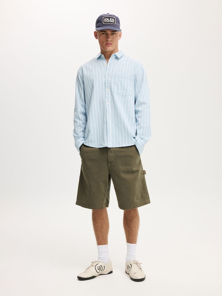 Cotton On Green Baggy Worker Shorts - Image 2 of 7