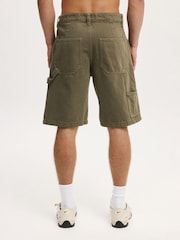 Cotton On Green Baggy Worker Shorts - Image 4 of 7