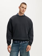 Cotton On Black Box Fit Crew Sweater - Image 1 of 4
