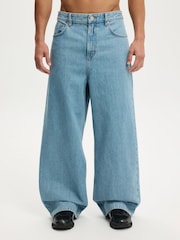 Cotton On Teal Super Baggy Jeans - Image 1 of 7