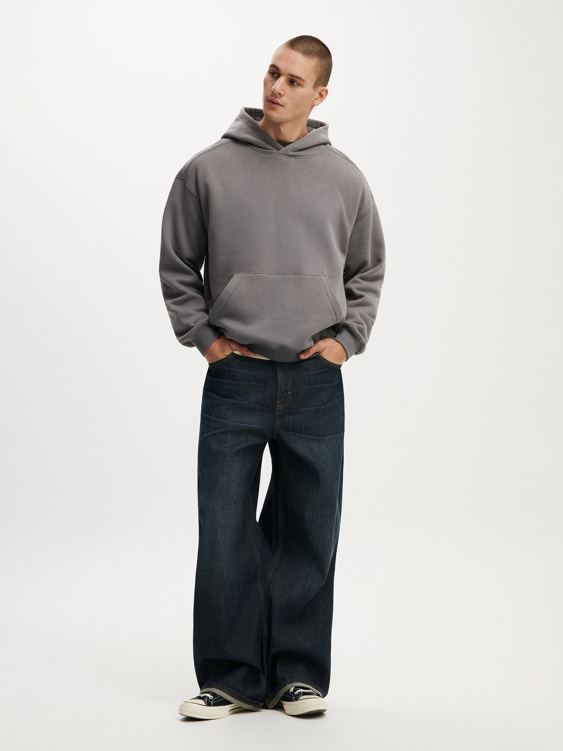 Buy Cotton On Slate Stone Box Fit Hoodie from Next USA