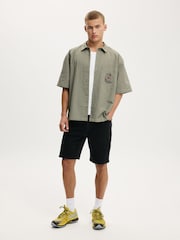 Cotton On Black Loose Straight Denim Shorts - Image 2 of 8