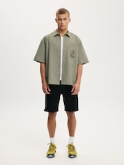 Cotton On Black Loose Straight Denim Shorts - Image 6 of 8