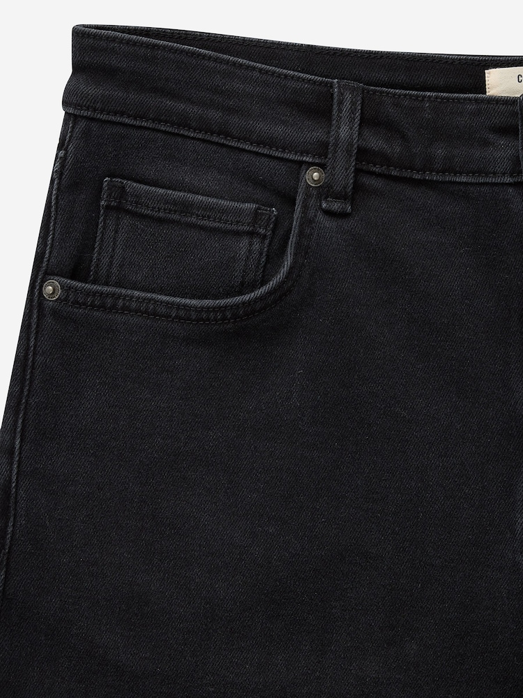 Cotton On Black Loose Straight Denim Shorts - Image 8 of 8 Cotton On Black Loose Straight Denim Shorts - Image 8 of 8