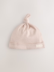 Neutral Bunny Tie Top Baby Hats 3 Pack (0-12mths) - Image 2 of 6