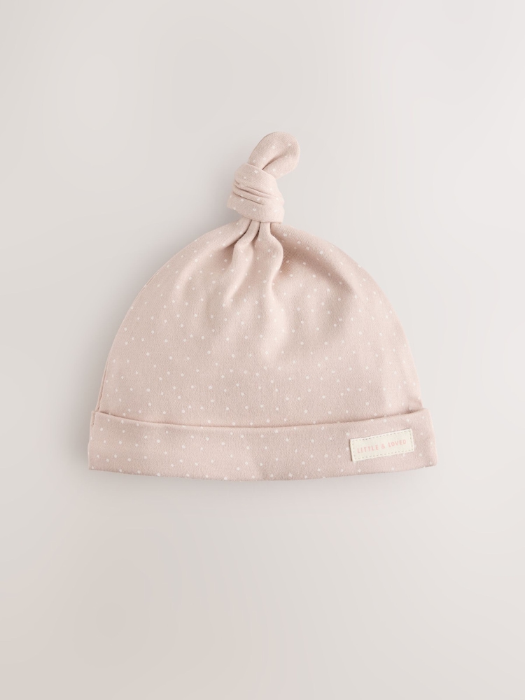 Neutral Bunny Tie Top Baby Hats 3 Pack (0-12mths) - Image 2 of 6 Neutral Bunny Tie Top Baby Hats 3 Pack (0-12mths) - Image 2 of 6