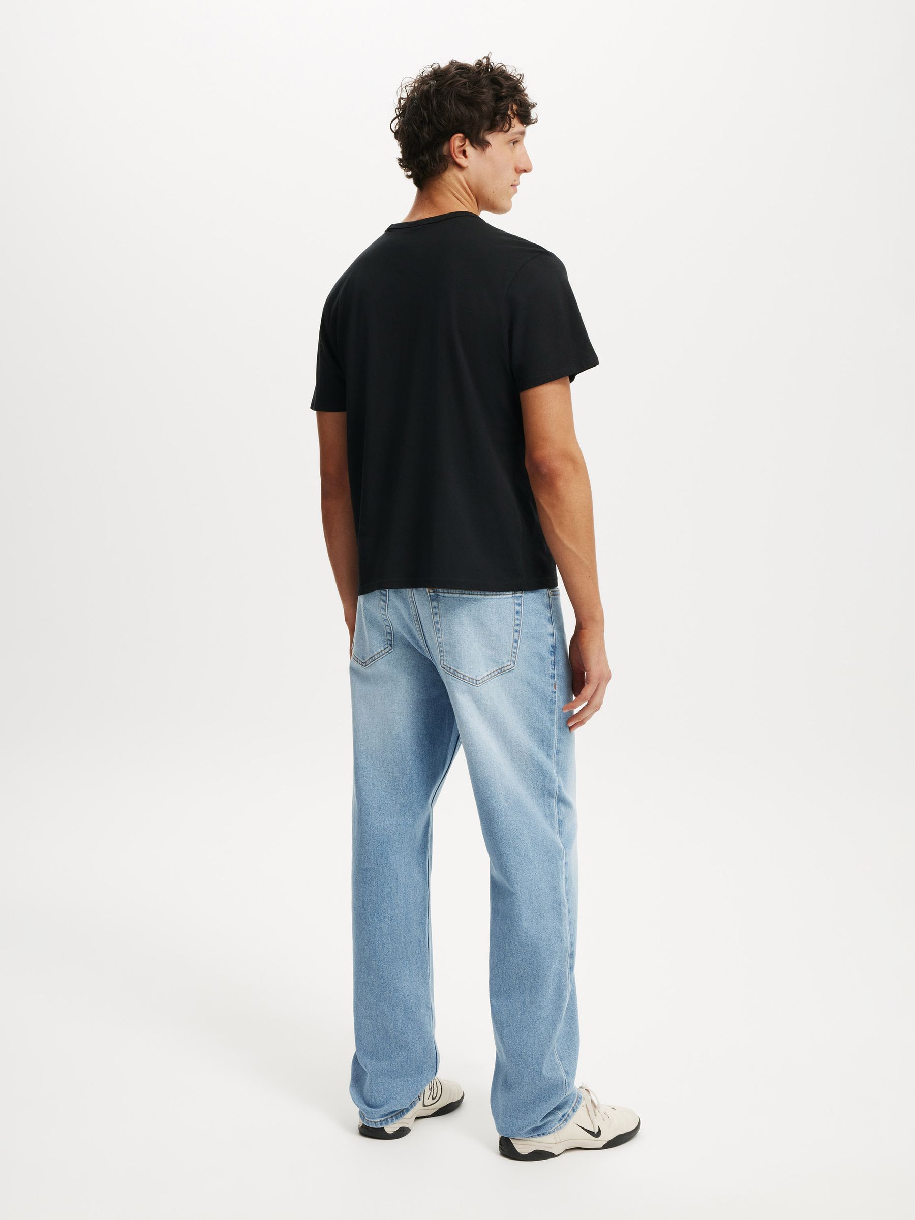 Buy Cotton On River Blue Loose Straight Jeans from Next Romania