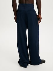 Cotton On Blue Super Baggy Pleated Trousers - Image 3 of 5