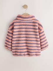 Blue Pink Stripe Half Zip Fleece (3mths-7yrs) - Image 2 of 4