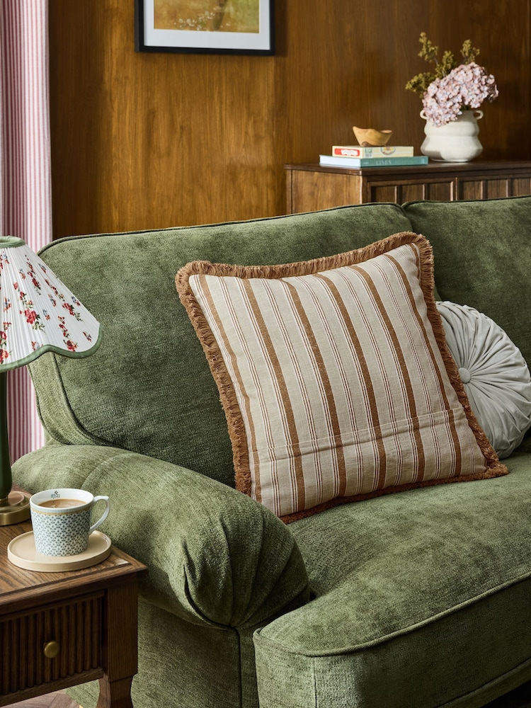 Laura Ashley Green Elmsdon Cotton Cushion - Image 2 of 6 Laura Ashley Green Elmsdon Cotton Cushion - Image 2 of 6