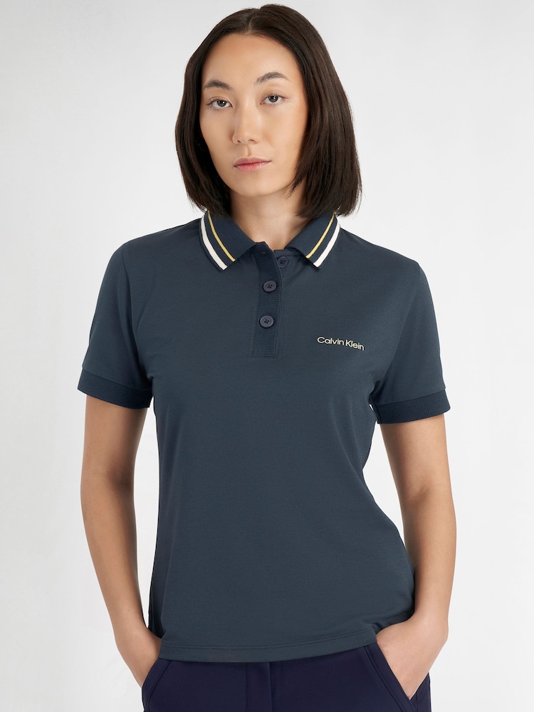 Calvin Klein Golf Blue Lumi Polo Shirt - Image 1 of 8