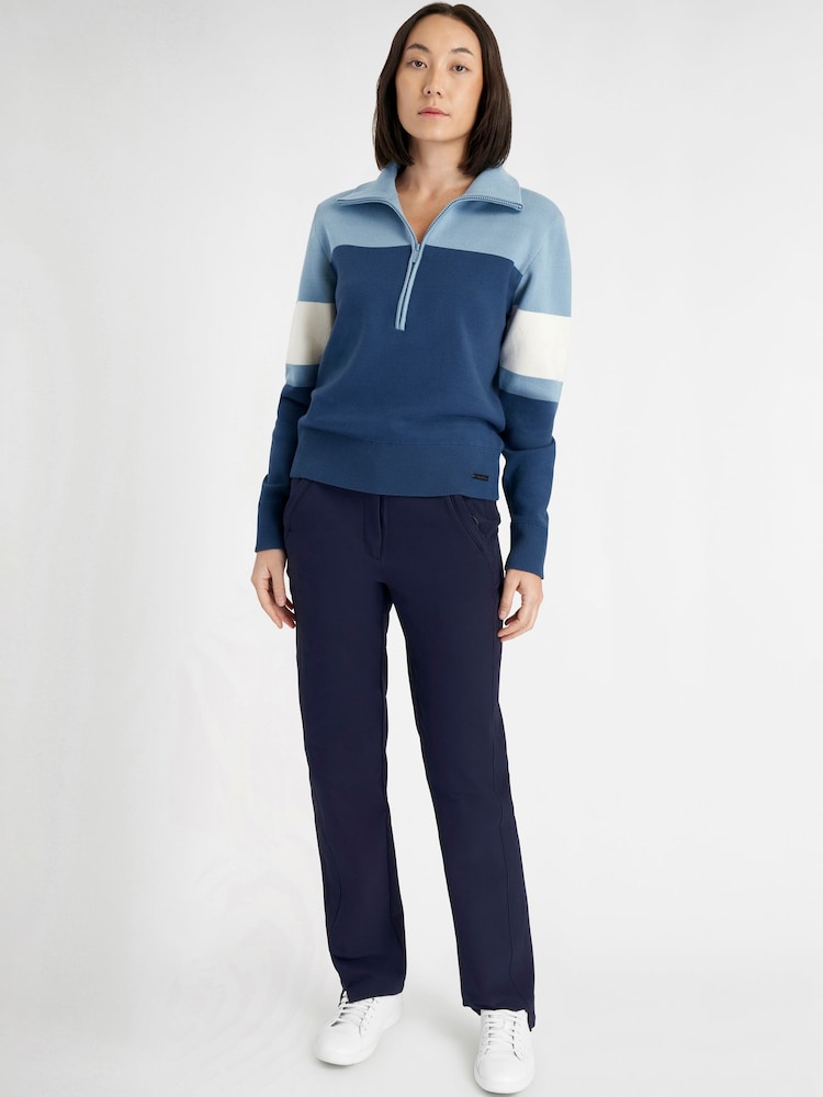 Calvin Klein Golf Blue Neve Knit 1/2 Zip Sweater - Image 2 of 8 Calvin Klein Golf Blue Neve Knit 1/2 Zip Sweater - Image 2 of 8