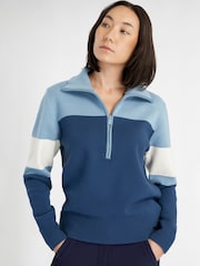 Calvin Klein Golf Blue Neve Knit 1/2 Zip Sweater - Image 4 of 8
