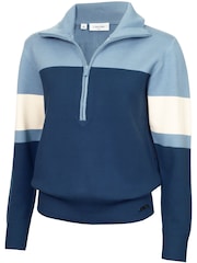 Calvin Klein Golf Blue Neve Knit 1/2 Zip Sweater - Image 5 of 8