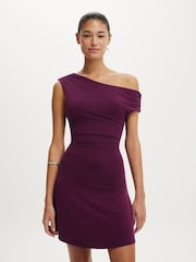 Cotton On Purple Sandy Asymmetric Mini Dress - Image 1 of 4