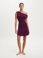 Cotton On Purple Sandy Asymmetric Mini Dress - Image 3 of 4
