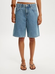 Cotton On Blue Baggy Denim Short - Image 1 of 10