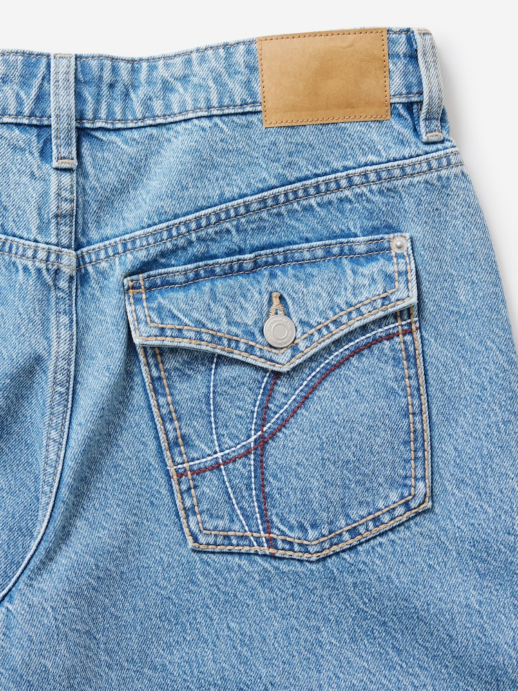Cotton On Blue Baggy Denim Short - Image 10 of 10