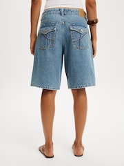 Cotton On Blue Baggy Denim Short - Image 2 of 10