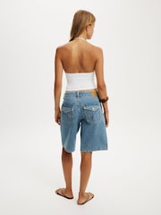 Cotton On Blue Baggy Denim Short - Image 5 of 10