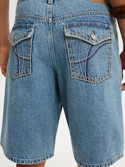 Cotton On Blue Baggy Denim Short - Image 6 of 10