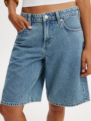 Cotton On Blue Baggy Denim Short - Image 7 of 10