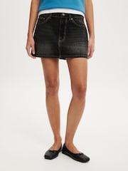 Cotton On Black Original Denim Mini Skirt - Image 6 of 6