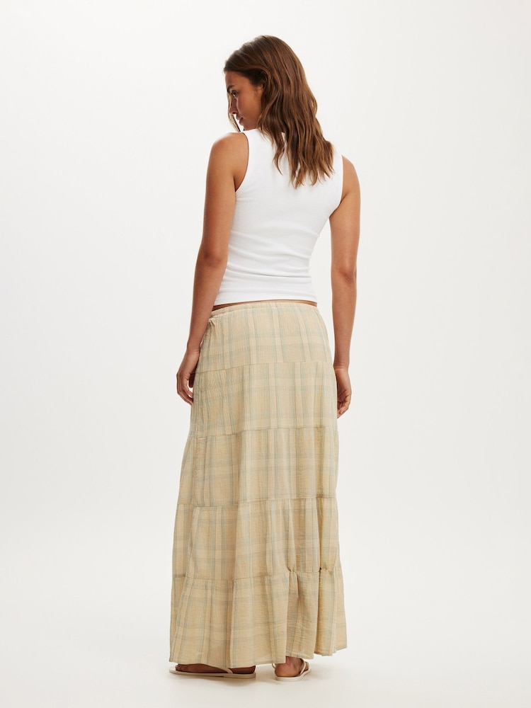 Cotton On Natural Haven Multi Tiered Maxi Skirt - Image 2 of 5