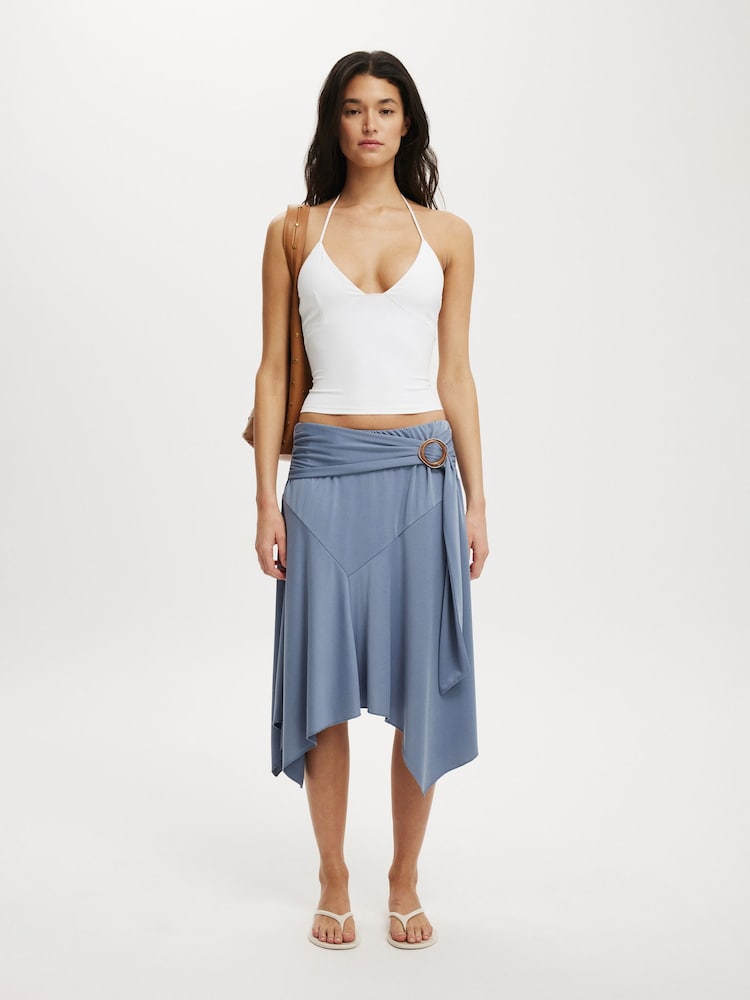 Cotton On Blue Sandy Midi Skirt - Image 1 of 5
