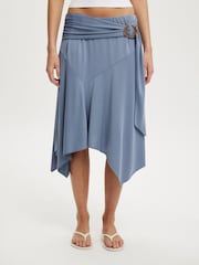 Cotton On Blue Sandy Midi Skirt - Image 4 of 5
