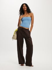 Cotton On Brown Haven Wide Leg Trousers - Image 1 of 5
