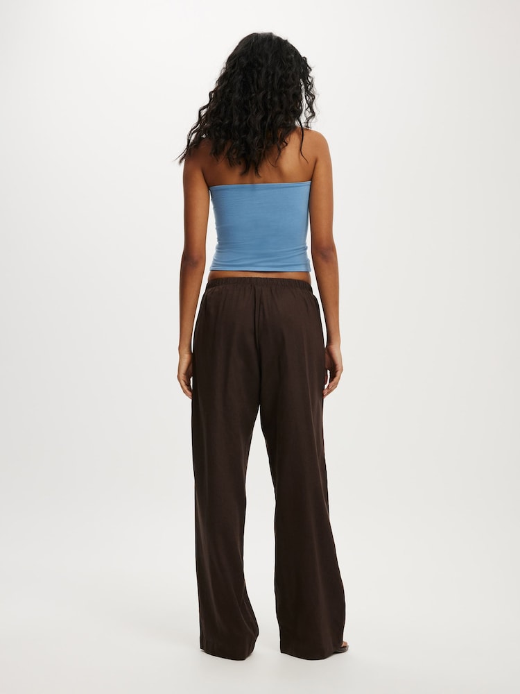 Cotton On Brown Haven Wide Leg Trousers - Image 2 of 5 Cotton On Brown Haven Wide Leg Trousers - Image 2 of 5