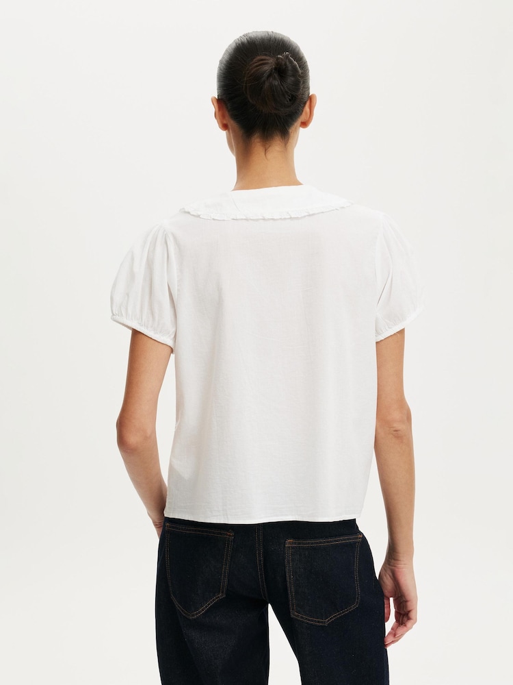 ホワイト - Cotton On Edie ベビードールシャツ - 画像 2 / 4