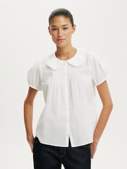 ホワイト - Cotton On Edie ベビードールシャツ - 画像 3 / 4