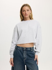 Cotton On Cropped Fleece Sweatshirt - صورة 1 من 4