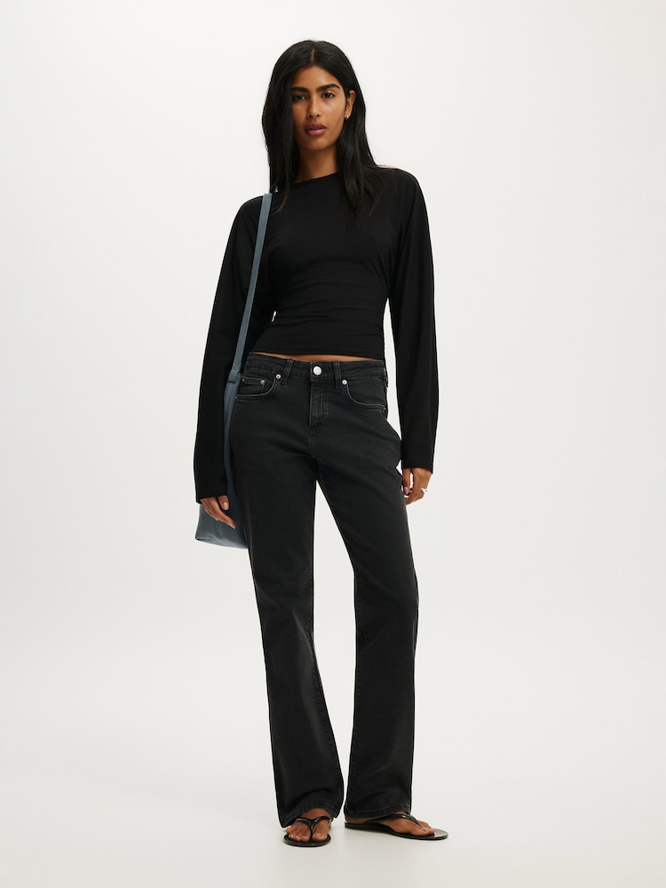 Cotton On Black Stretch Slim Straight Jeans - Image 2 of 4 Cotton On Black Stretch Slim Straight Jeans - Image 2 of 4