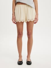 Cotton On Natural Estelle Lace Shorts - Image 3 of 6
