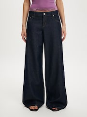 Cotton On Blue Low Rise Wide Jeans - Image 3 of 5