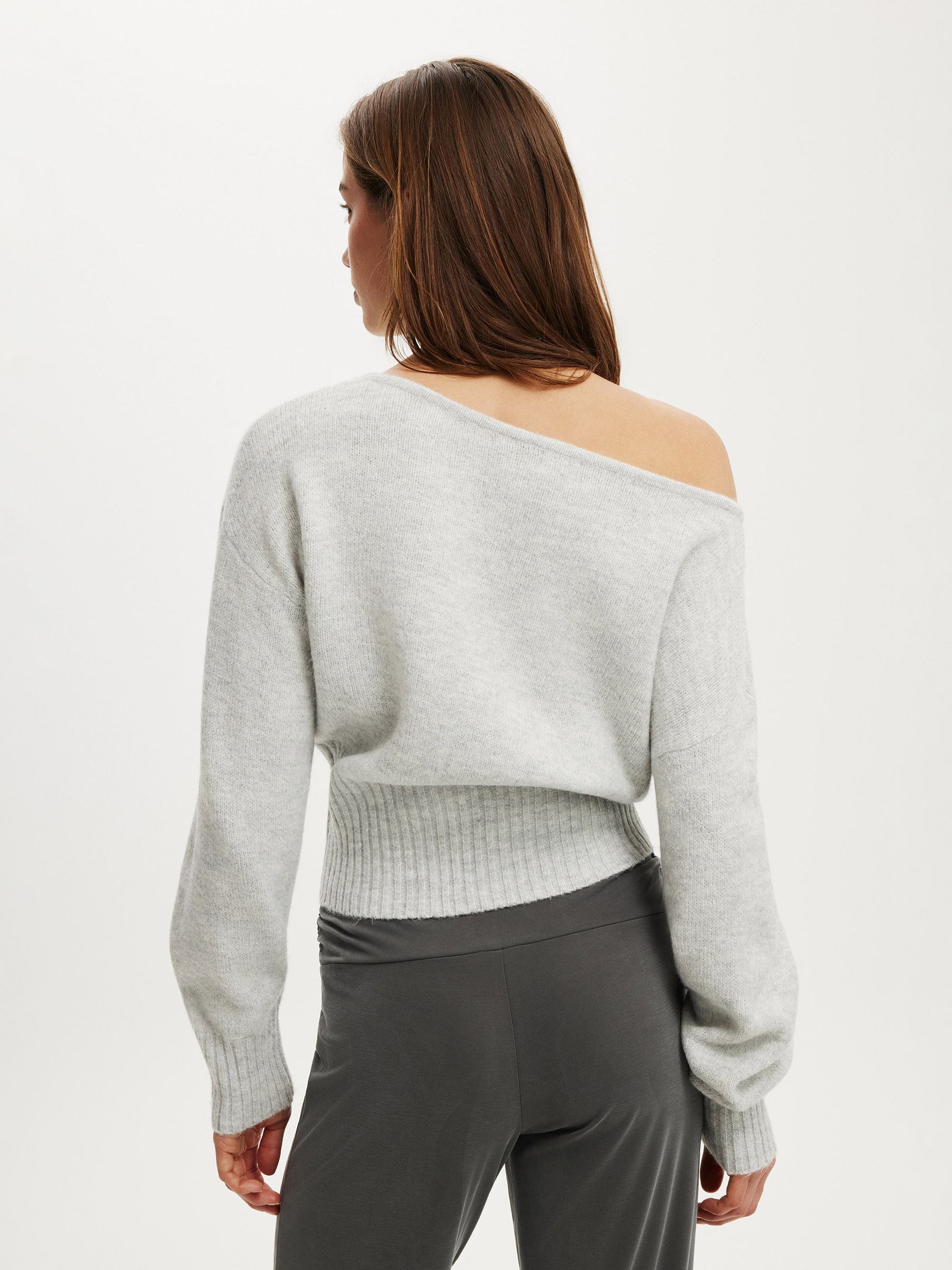 Buy Cotton On Grey Softest Luxe Off Shoulder Knitwear Jumper from
