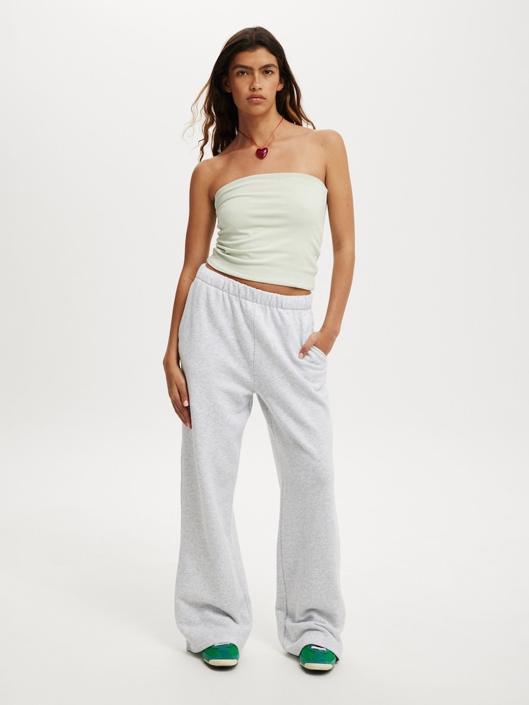 رمادي - Cotton On Wide Leg Sweatpants - Image 1 of 5