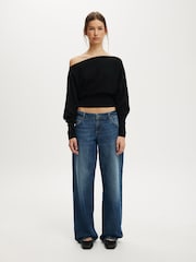 Cotton On Black Everfine Long Sleeve Batwing Knitwear Jumper - Image 3 of 5