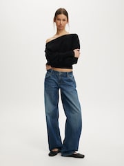 Cotton On Black Everfine Long Sleeve Batwing Knitwear Jumper - Image 4 of 5